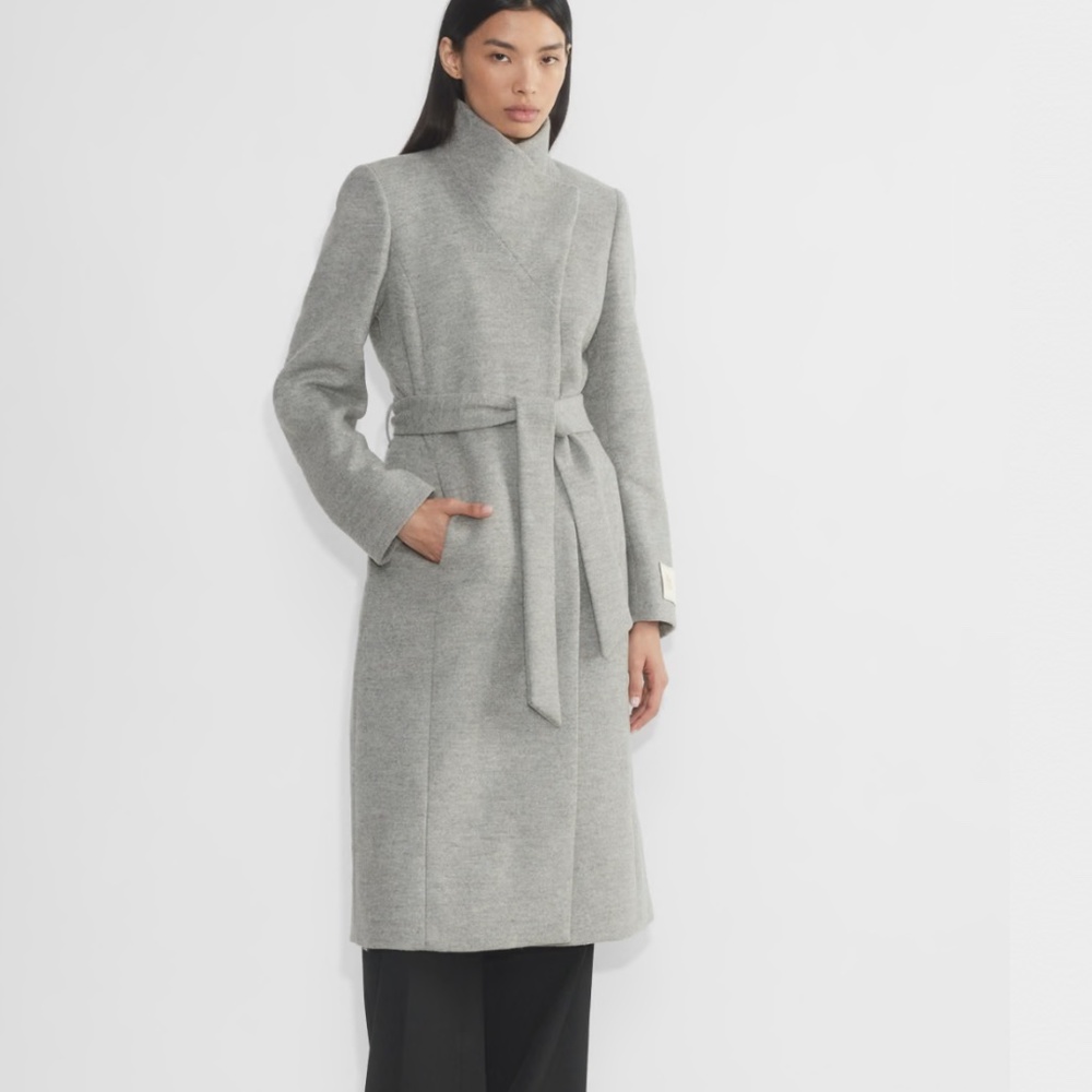 Aritzia Barton Conan grey wool long coar